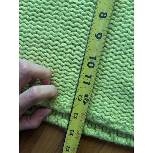 Bonnie and Bill Vintage Lime Green Knit Crochet Mini Crop Top Tank Medium - Picture 5 of 6